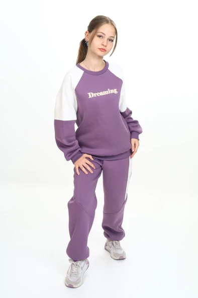 Toontoy Kız Çocuk Nakışlı Eşofman Takım - 4