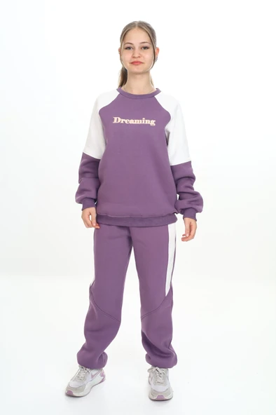 Toontoy Kız Çocuk Nakışlı Eşofman Takım