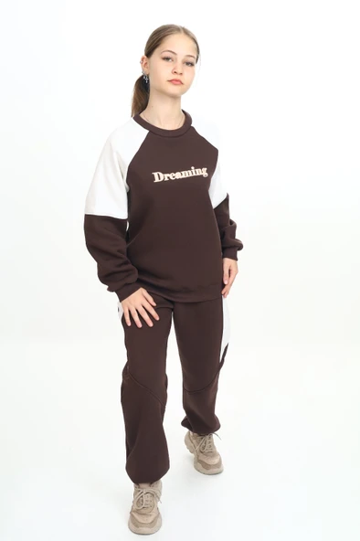 Toontoy Kız Çocuk Nakışlı Eşofman Takım - 12