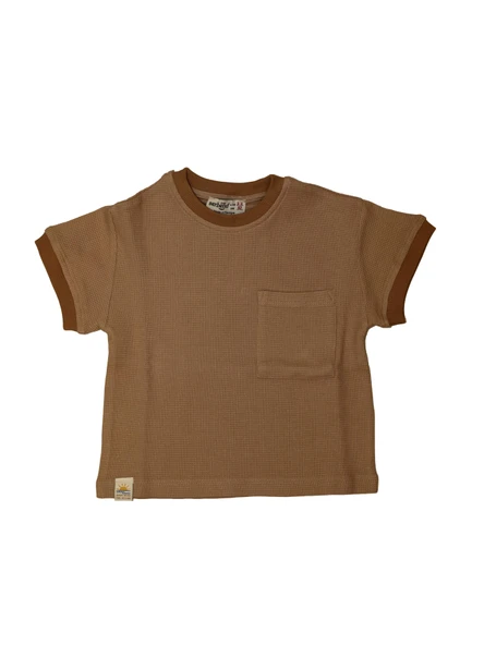 SCE-1438 SERBEND KIDS CEPLİ OVERSİZE ERKEK ÇOCUK TİŞÖRT - 1
