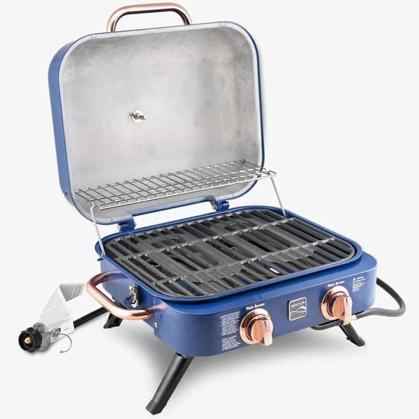 Kenmore KT-R40003-NC Gazlı 2 Ocaklı Masa Üstü Barbekü - Mavi - 4