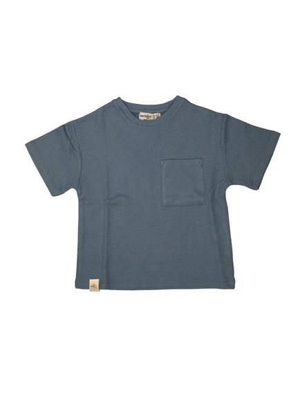 SCE-1438 SERBEND KIDS CEPLİ OVERSİZE ERKEK ÇOCUK TİŞÖRT - 1
