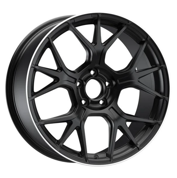EMR-S1047-13 9.5x19" -5x112 ET48 66.6 Matt Black Lip Diamond Jant (4 Adet) ürün görseli