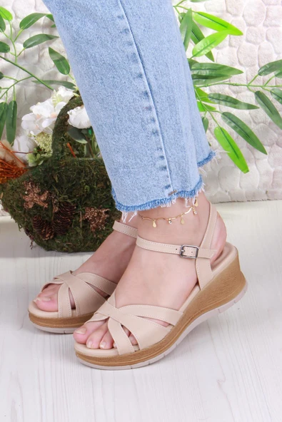 Fort 02 Ceyn Anatomik Rahat Hafif Dolgu Topuk Kadın Sandalet - Resim 8