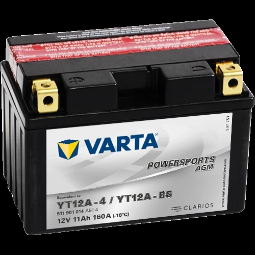 VARTA 12-11 YATIK  AGM T12A-BS 12V11Ah 160A AKÜ ürün görseli 1