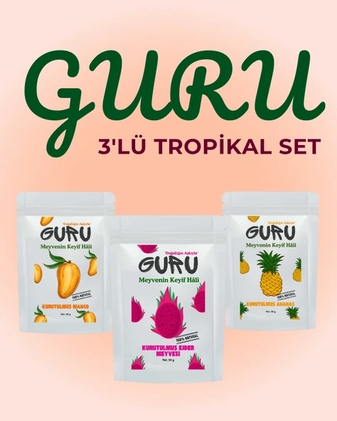 Guru 3'lü Tropikal Set Meyve Kurusu - 1