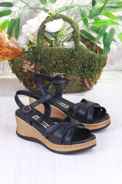 Fort 02 Ceyn Anatomik Rahat Hafif Dolgu Topuk Kadın Sandalet - Resim 4