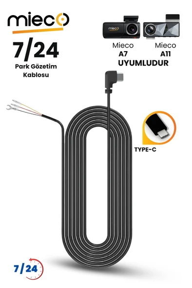Mieco A7 ve A11 Uyumlu Park Modu Akü Bağlantı Kablosu /Hardware Kit (Type-c) ürün görseli