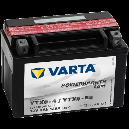 VARTA 12-9 YATIK  YTX9-BS 12V8Ah 135A AKÜ ürün görseli 1
