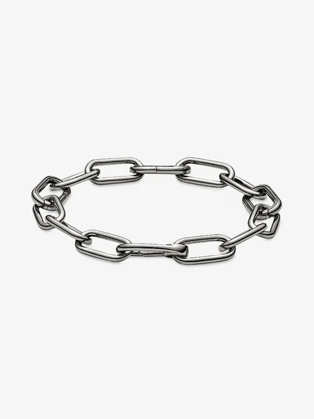 Pandora ME Orta Boy Halka Bileklik Rutenyum kaplama 549588C00-17.5 - Resim 3