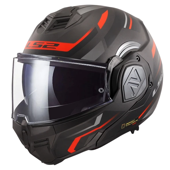 LS2 ADVANT KUKA KASK MAT SİYAH - KIRMIZI ürün görseli 1