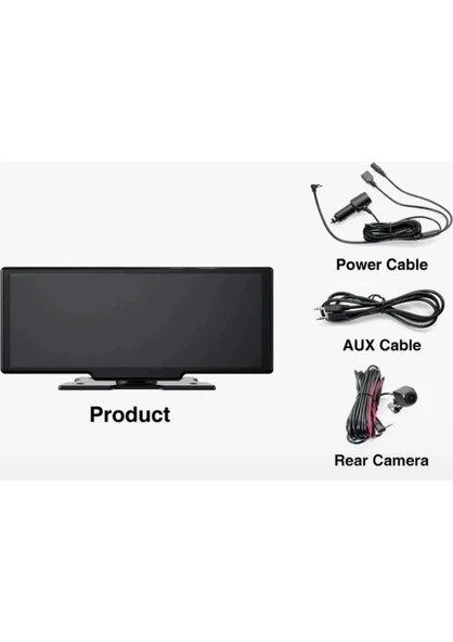 Taşınabilir Kablosuz Carplay ve Android Auto 10.26INÇ Dokunmatik Ekran - 2