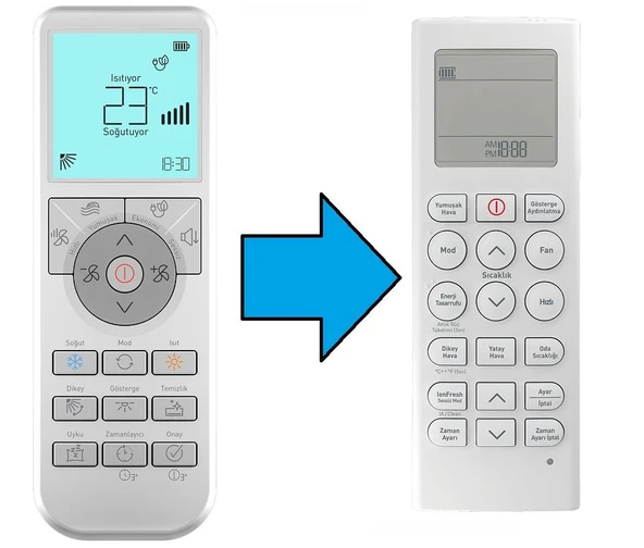 Arçelik Beko İnverter Klima Kumandası-Resimde Sağdaki Gönderilir ürün görseli