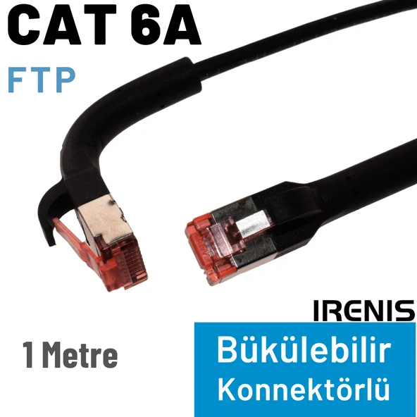 IRENIS 1 Metre  CAT6A U/FTP 90 Derece Bükülebilir Kablo ürün görseli