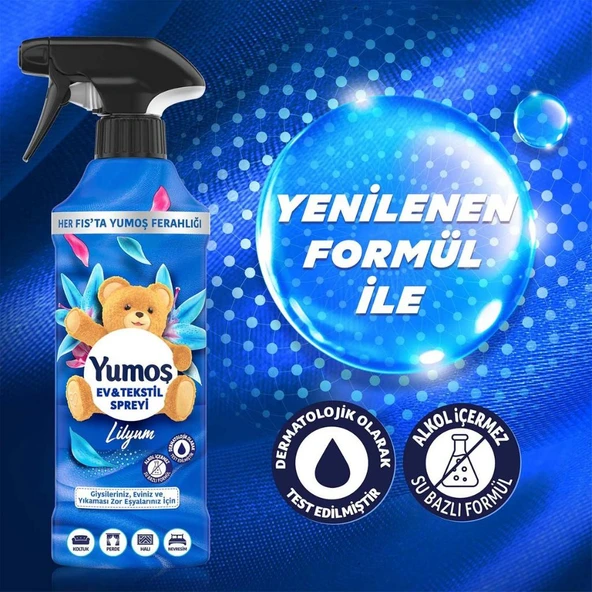 Yumoş Ev ve Tekstil Spreyi Lilyum Yıkanması Zor Eşyalar İçin 450 ml - 4