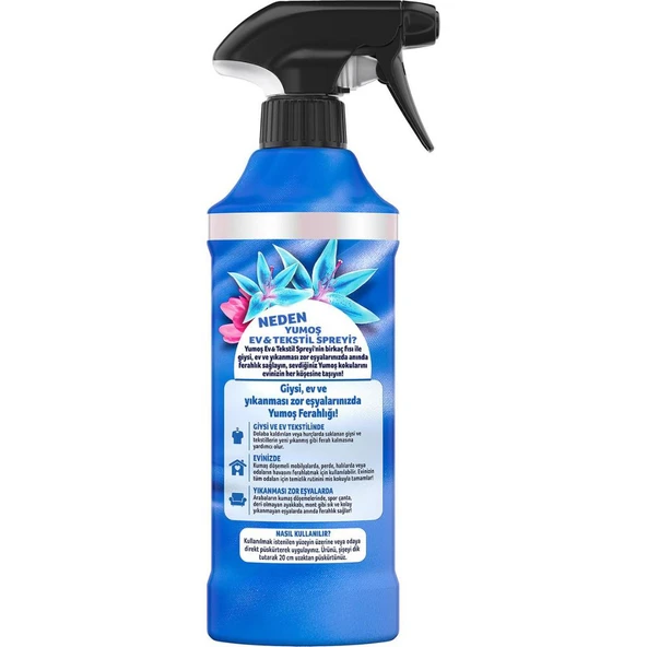 Yumoş Ev ve Tekstil Spreyi Lilyum Yıkanması Zor Eşyalar İçin 450 ml - 9