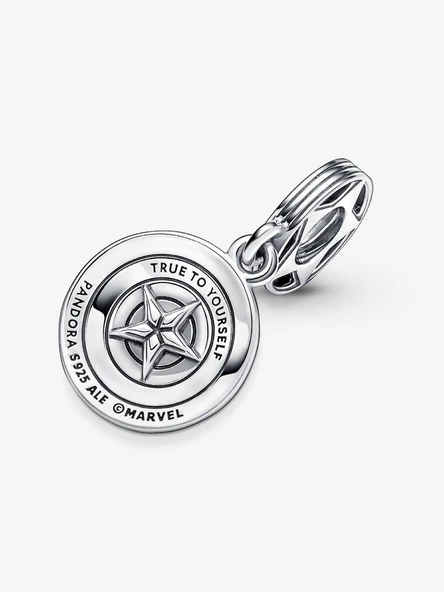 Pandora Marvel The Avengers Captain America Shield Sallantılı Charm - Resim 2