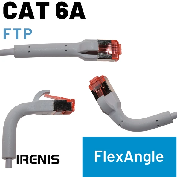 IRENIS 10 Metre CAT6A U/FTP 90 Derece Bükülebilir Kablo - Resim 3