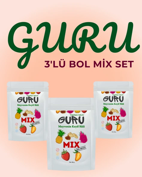 Guru 3'lü Bol Mix Set Meyve Kurusu - 1