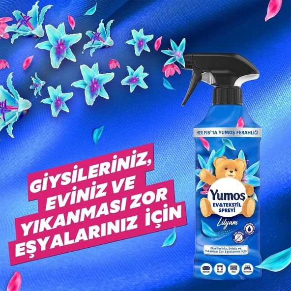 Yumoş Ev ve Tekstil Spreyi Lilyum Yıkanması Zor Eşyalar İçin 450 ml - 5