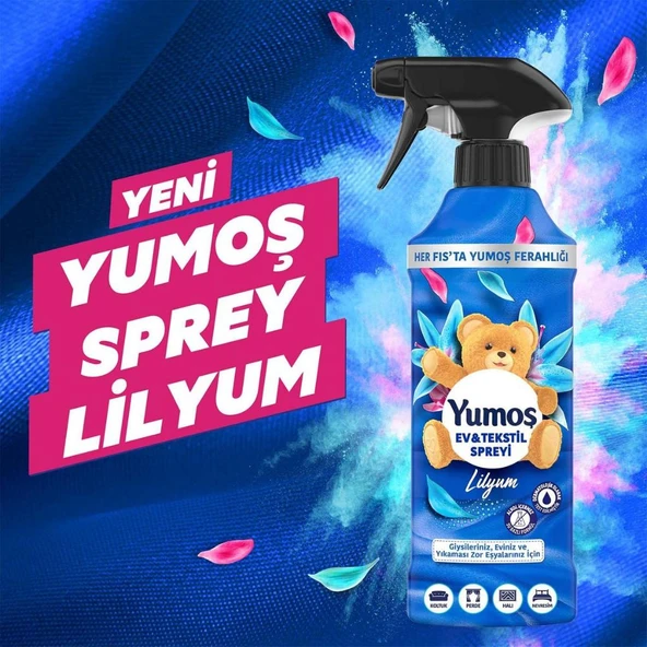 Yumoş Ev ve Tekstil Spreyi Lilyum Yıkanması Zor Eşyalar İçin 450 ml - 3