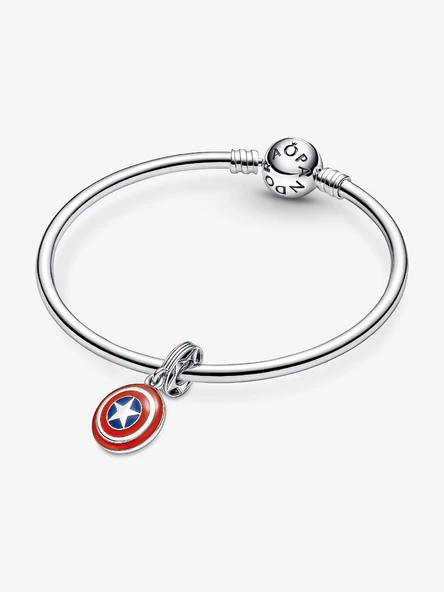 Pandora Marvel The Avengers Captain America Shield Sallantılı Charm - Resim 4