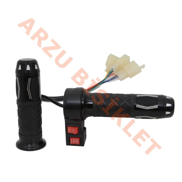 GAZ KOLU [TAKIM] [SİYAH] [3 VİTES - İLERİ - GERİ] E-BIKE ürün görseli