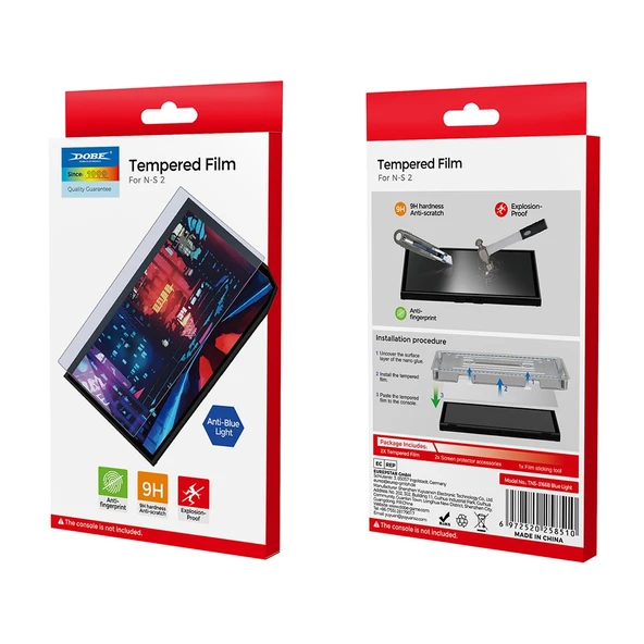 Nintendo Switch 2 Temperli Cam Ekran Koruyucu Mavi Işık Filtresi Filmi DOBE TNS-3166B ürün görseli