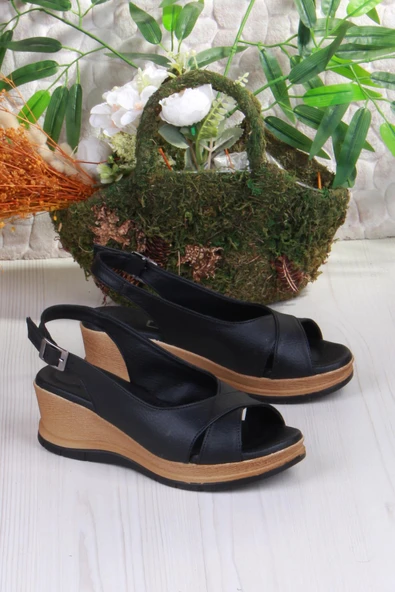 Fort 06 Ceyn Anatomik Rahat Hafif Dolgu Topuk Kadın Sandalet - Resim 4