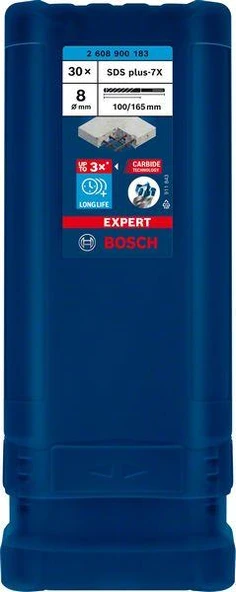 EXPERT SDS Plus-7X K-Delici Ucu 8*165 mm 30'Lu ürün görseli