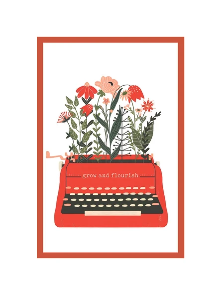 Kök Sal ve Çiçek Aç   Grow and Flourish   İlham Veren Hediye Not Kartı & Kartpostal  10x15 cm - 1