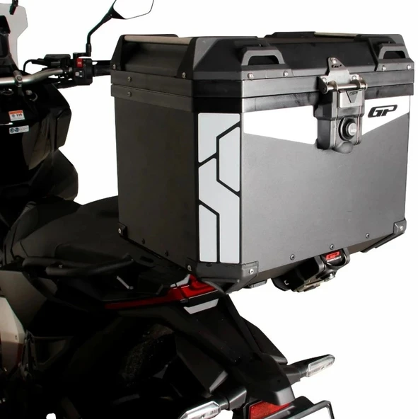 GP KOMPOZİT UNİVERSAL 37 LT ALÜMİNYUM SİYAH MOTOSİKLET ÇANTASI - 4