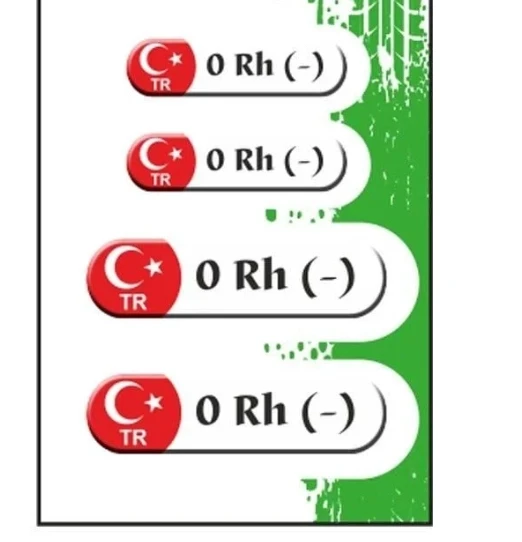 KAN GURUBU BEYAZ DÖRTLÜ ETİKET 0RH- ürün görseli