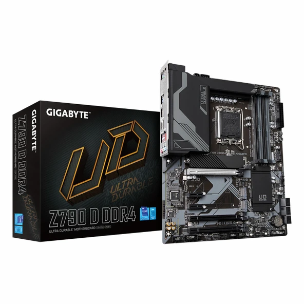 Gigabyte Z790 D DDR4 (5333MHz)OC M.2 HDMI/USB-C PCIe 5.0 1700P ATX Anakart - 1