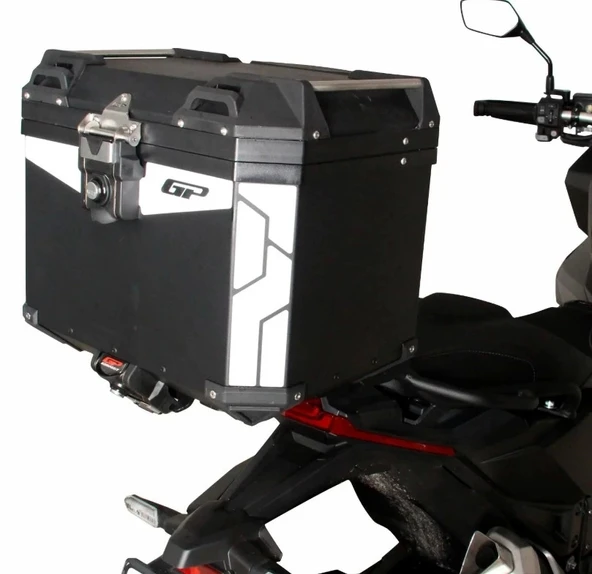 GP KOMPOZİT UNİVERSAL 37 LT ALÜMİNYUM SİYAH MOTOSİKLET ÇANTASI - 3