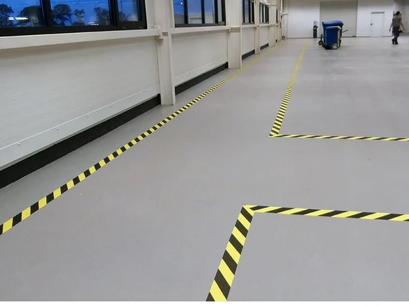 Yer İşaretleme Bandı Sarı-Siyah 50x30 mt - Resim 2