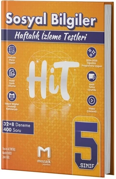 Mozaik 5.Sınıf Sosyal Bilgiler 40 Haftalık İzleme Testleri