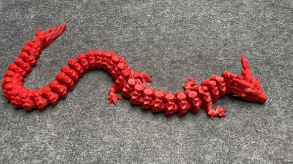 Esnek Kristal Ejderha Figürü 40 cm Hareketli Oyuncak, Dekoratif Koleksiyon Ejderha Hediyesi - 2