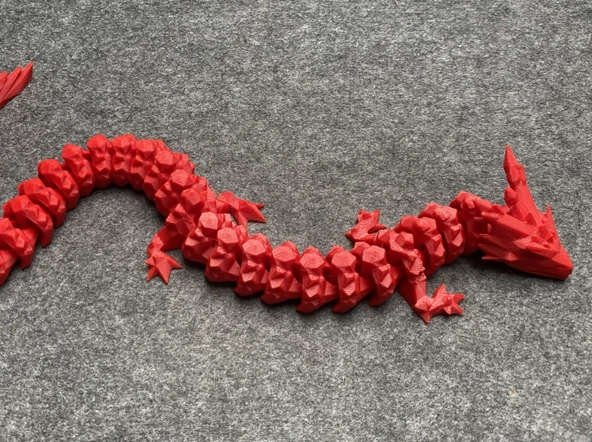 Esnek Kristal Ejderha Figürü 40 cm Hareketli Oyuncak, Dekoratif Koleksiyon Ejderha Hediyesi