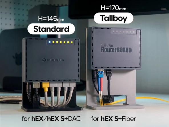 MikroTik uyumlu hEX Router Standı B Tipi 22mm  Masa Üstü Ağ Cihazı Ayaklık  Router Destek Ayağı