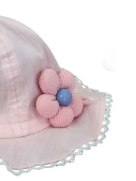 Kitti Kız Bebek Çocuk Aksesuarlı Yazlık Fötr Şapka (1-3 Yaş) - Resim 4