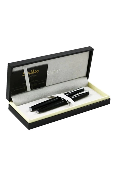 Scrikss 33 Dolmakalem & Tükenmezkalem Takım Siyah Kutulu - 3