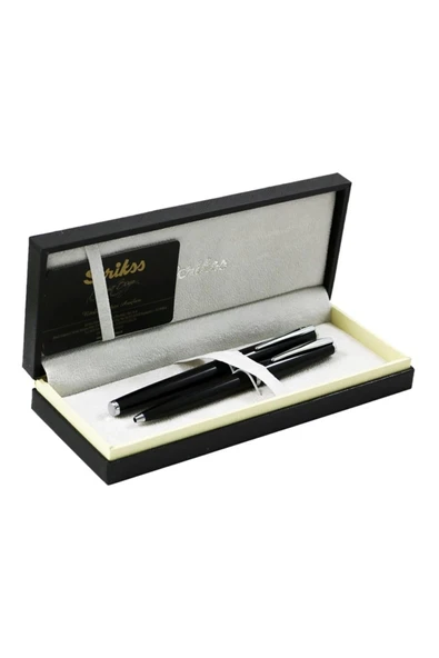 Scrikss 33 Dolmakalem & Tükenmezkalem Takım Siyah Kutulu - 5