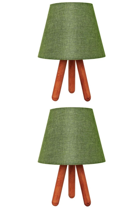 D-light 2'li Yeşil Tripod Abajur