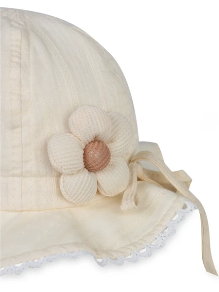 Kitti Kız Bebek Çocuk Aksesuarlı Yazlık Fötr Şapka (1-3 Yaş) - Resim 2