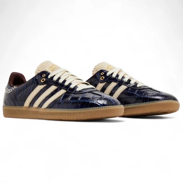 adidas Wales Bonner x Samba OG 'Croc - Collegiate Navy - Resim 3
