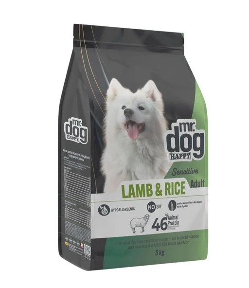 Mr. Dog Happy Kuzu Etli Ve Pirinçli Yetişkin Köpek Maması 5 Kg - 1