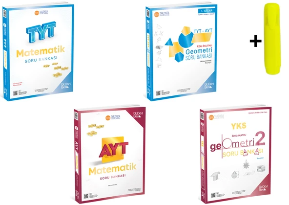 ÜçDörtBeş Yayınları TYT AYT Matematik Geometri Soru Bankası Seti 4 Kitap Yeni ürün görseli