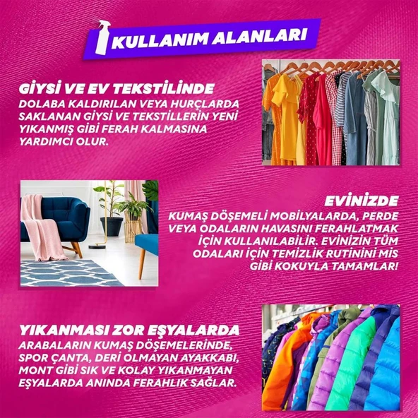 Ev veTekstil Spreyi Orkide Yıkanması Zor Eşyalar İçin 450 ml - 7