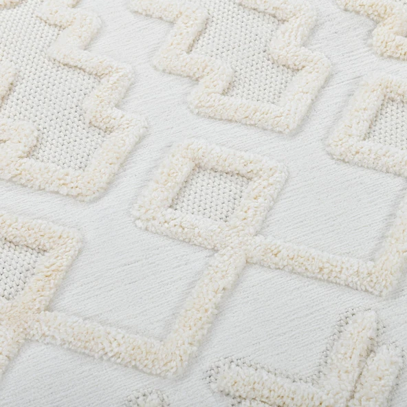 Madu Yumuşak Yuvarlak Krem Halı – Çocuk Odası, Oturma Odası, Salon, Mutfak ve Antre Halısı - 3